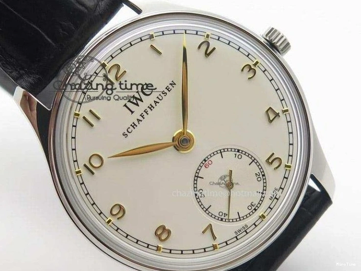 MIROTIME 0417 Sustainable Portuguese IW545408 White Dial ZF 1:1 Best Edition On Dark Blue Leather Strap 7335